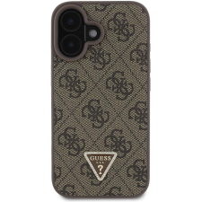 Guess PU 4G Strass Triangle Metal Logo iPhone 16 Brown tok (GUHCP16SP4TDPW) tok és táska