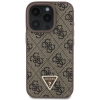 Guess PU 4G Strass Triangle Metal Logo iPhone 16 Pro Max Brown tok (GUHCP16XP4TDPW)