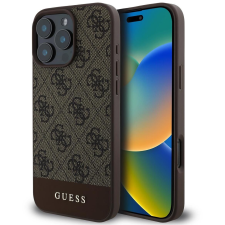 Guess PU 4G Stripe iPhone 16 Pro Brown tok (GUHCP16LG4GLBR) tok és táska