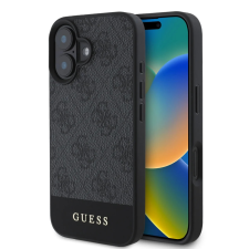 Guess PU 4G Stripe iPhone 16 Pro Max tok - szürke tok és táska