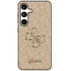 Guess PU Fixed Glitter 4G Metal Logo Samsung Galaxy S25+ arany tok