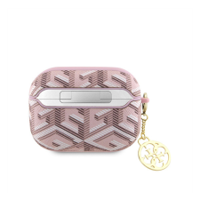 Guess PU G Cube Charm Apple AirPods Pro 2 tok, rózsaszín fülhallgató, fejhallgató tok