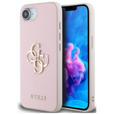 Guess PU Grained 4G Metal Logo Apple iPhone 16e hátlap tok, rózsaszín tok és táska