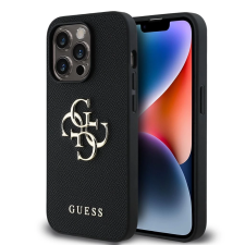 Guess PU Grained 4G Metal Logo tok iPhone 14 Pro készülékhez fekete (901265) tok és táska