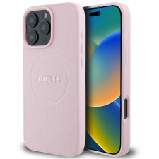 Guess PU Grained Classic Logo iPhone 16 Pro MagSafe rózsaszín tok (GUHMP16LPGHSMMP) tok és táska