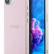 Guess PU Grained Classic Logo iPhone 16e rózsaszín MagSafe tok tok és táska
