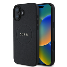 Guess PU Grained Classic Logo MagSafe tok iPhone 16 Pro - fekete tok és táska