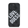 Guess PU Leather 4G Big Love Logo Apple iPhone 16 Pro Magsafe kompatibilis hátlap tok, fekete