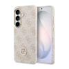 Guess PU Leather 4G Strass Logo Gold Frame mágneses tok Samsung Galaxy S26 rózsaszín SP113348