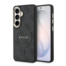 Guess PU Leather Gold Frame MagSafe Samsung Galaxy S26 hátlapvédő tok fekete (GUHMS26SP4MSEGCK) tok és táska