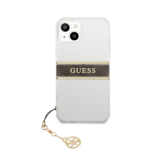 Guess PU/TPU Brown Stripe Apple iPhone 13 mini hátlap tok, átlátszó tok és táska