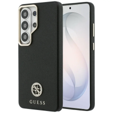Guess Rhinestone Round Logo Samsung Galaxy S26 Ultra mágneses tok, MagSafe, fekete tok és táska