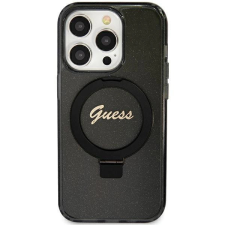 Guess Ring Stand Script Glitter MagSafe tok iPhone 11 / Xr - fekete tok és táska