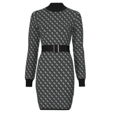 Guess Rövid ruhák LISE 4G LS BELTED DRESS SWTR Fekete EU L
