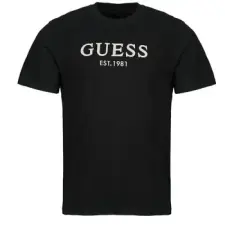 Guess Rövid ujjú pólók CN SS GUESS LOGO EMBROIDERY Fekete EU L férfi póló