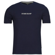 Guess Rövid ujjú pólók SS CN SLIM LOGO EMBRO TEE Tengerész EU XL