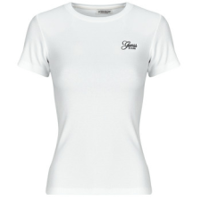 Guess Rövid ujjú pólók SS CN SNAP EMBRO SLIM TOP Fehér EU XS női póló