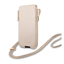 Guess Saffiano GUHCP12MSAPSLG 6,1&quot; telefontartó táska, arany tok és táska