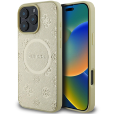 Guess Saffiano Peony Stamp MagSafe iPhone 16 Pro Gold tok (GUHMP16LPSAPSMED) tok és táska