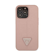 Guess Saffiano Triangle Apple iPhone 13 Pro hátlap tok, rózsaszín tok és táska