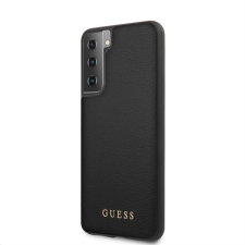 Guess Samsung S21 Plus GUESS GUHCS21MIGLBK Bőr Hátlap - Fekete tok és táska
