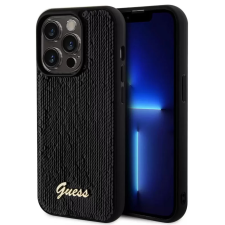 Guess Sequin Script Logo hátlaptok iPhone 14 Pro Max fekete tok és táska