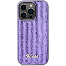Guess Sequin Script Logo iPhone 15 Pro Max lila tok (GUHCP15XPSFDGSU) tok és táska