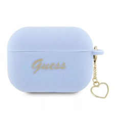 Guess Silicone Charm Heart Apple AirPods Pro 2 tok - Kék (GUAP2LSCHSB) fülhallgató, fejhallgató tok