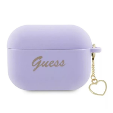 Guess Silicone Charm Heart Apple AirPods Pro 2 tok - Lila audió kellék