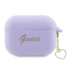 Guess Silicone Charm Heart Apple AirPods Pro 2 tok - Lila (GUAP2LSCHSU)