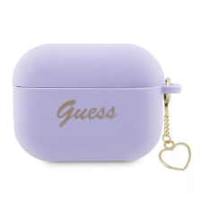 Guess Silicone Charm Heart Apple AirPods Pro 2 tok - Lila (GUAP2LSCHSU) fülhallgató, fejhallgató tok