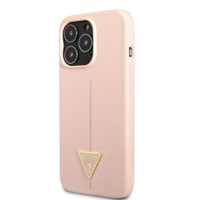 Guess Silicone Line Triangle Apple iPhone 13 Pro tok pink (GUHCP13LSLTGP) (GUHCP13LSLTGP) - Telefontok tok és táska