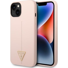 Guess Silicone Triangle Apple iPhone 14 Plus hátlap tok, pink (GUE2004) tok és táska