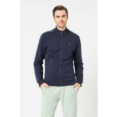 Guess sportblúz cipzárral és logócsíkokkal Navy Blue 2XL INTL