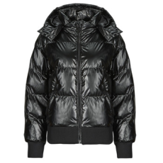 Guess Steppelt kabátok BICE METALLIC HOODIE PUFFER Fekete EU M