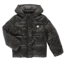 Guess Steppelt kabátok HOODED LS PADDED PUFFER W/ZIP Fekete 8 ans