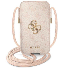 Guess telefontáska GUPHL4GMGPI 6,7" rózsaszín 4G nagy fém logós keménytok tok és táska