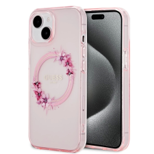 Guess tok Pink Apple iPhone 15 készülékhez GUHMP15SHFWFCP tok és táska