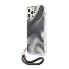 Guess TPU Marble Apple iPhone 12/12 Pro hátlap tok, szürke tok és táska