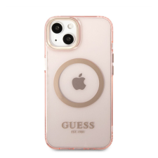 Guess Translucent MagSafe Apple iPhone 13 hátlap tok, rózsaszín tok és táska