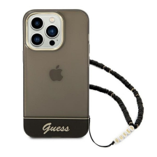 Guess Translucent Pearl Strap Apple iPhone 14 Pro Max hátlap tok, fekete tok és táska
