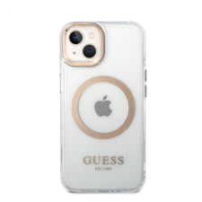 Guess Transparent MagSafe Apple iPhone 14 hátlap tok, arany tok és táska