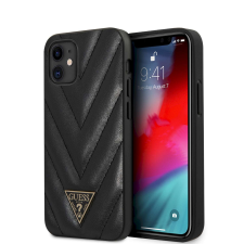 Guess V Quilted Apple iPhone 12 mini Tok - Fekete tok és táska