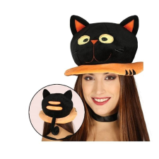 Guirca kalap - fekete macska - halloween jelmez