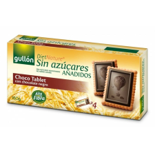 Gullón Choco Tablet - Étcsokoládés keksz hozzáadott cukor nélkül 150 g reform élelmiszer