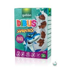 Gullón Dibus Sharkies - gluténmentes reggeliző keksz 250 g gluténmentes termék