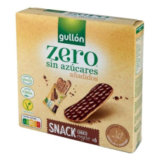 Gullon Keksz GULLON Snack Zero étcsokoládés 150g reform élelmiszer