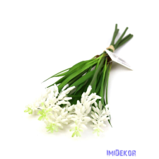  Gumi muscari 5 szálas köteg 28cm - Fehér dekorációs kellék