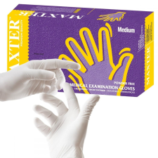 Gumikesztyű latex púdermentes S 100 db/doboz Maxter védőkesztyű