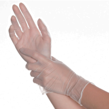 Gumikesztyű (vinilkesztyű), púdermentes, 100 db XL védőkesztyű